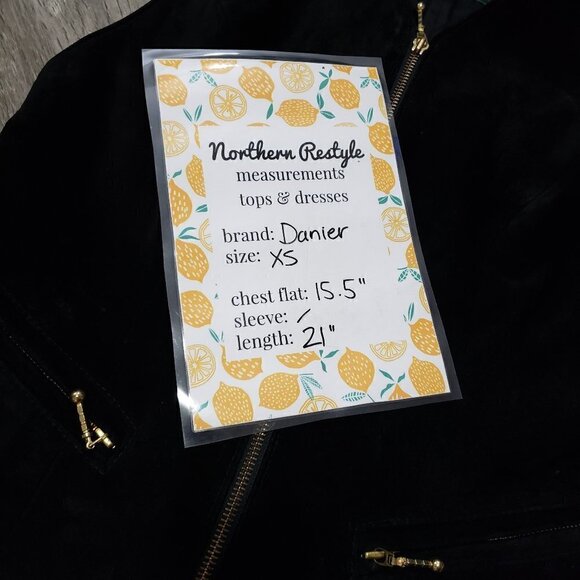 Danier Leather Vintage Black Suede Leather Vest XS - Picture 7 of 8